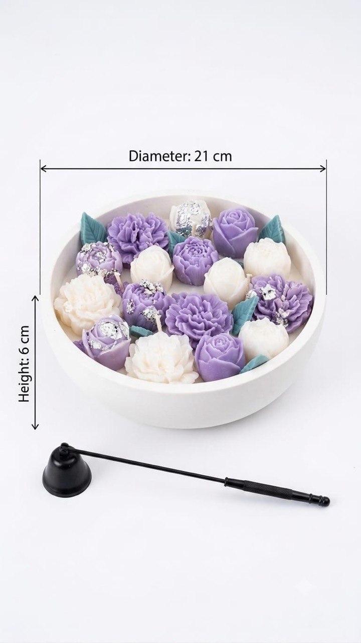 Luxury Scented Rose & Flower Candle Arrangement