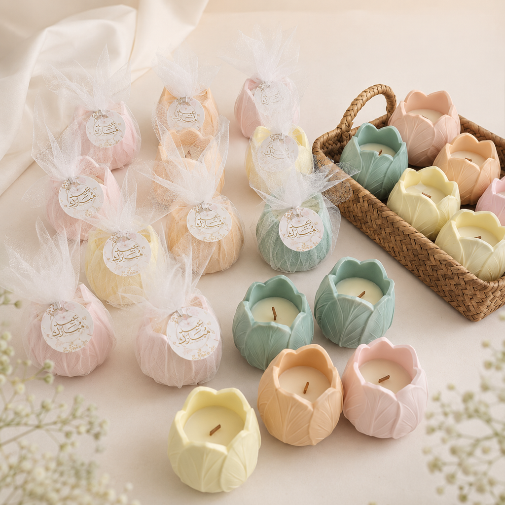 Luxury Pastel Tulip Scented Candle