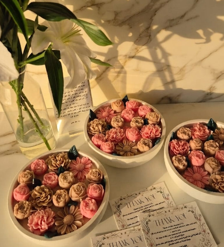 Luxury Scented Rose & Flower Candle Arrangement