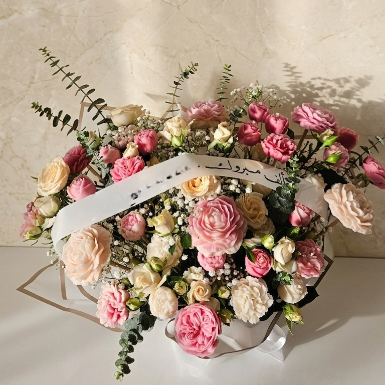 Luxury Hybrid Bouquet (35-40 Floral Candle & Fresh Baby Roses)