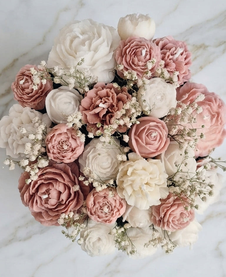 Botanical Rose Candle Centerpiece